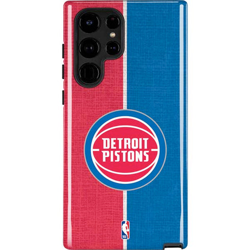 NBA Detroit Pistons Canvas Galaxy S25 Ultra Impact Case