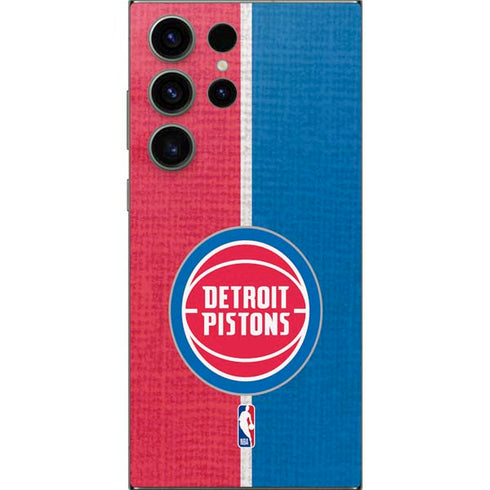 NBA Detroit Pistons Canvas Galaxy S25 Ultra Skin