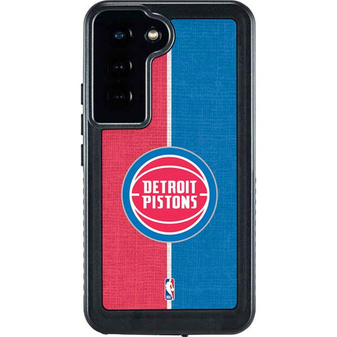 NBA Detroit Pistons Canvas Galaxy S24 Waterproof Case