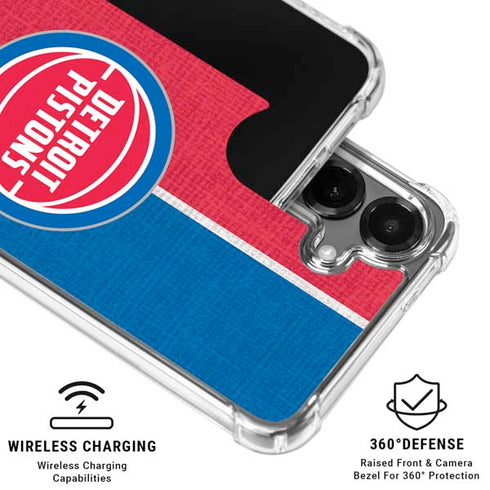NBA Detroit Pistons Canvas Galaxy S26 Plus Clear Case