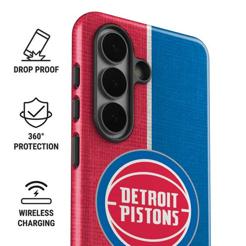 NBA Detroit Pistons Canvas Galaxy S26 Plus Impact Case