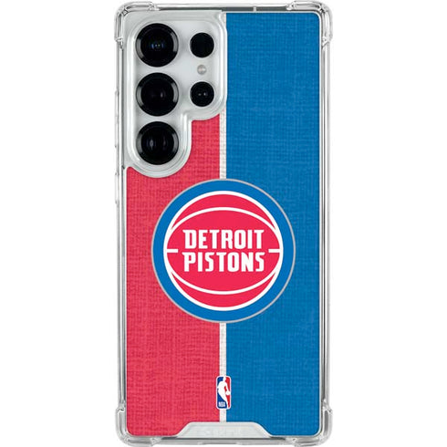 NBA Detroit Pistons Canvas Galaxy S26 Ultra Clear Case