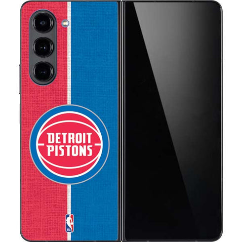 NBA Detroit Pistons Canvas Galaxy Z Fold5 5G Skin
