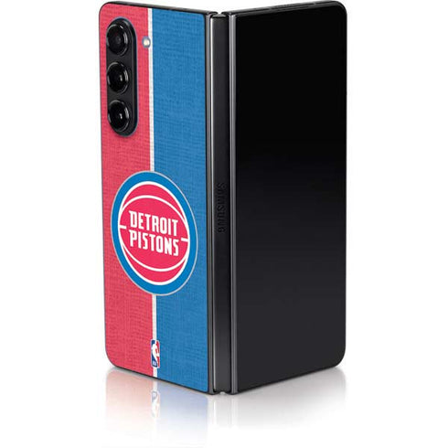 NBA Detroit Pistons Canvas Galaxy Z Fold5 5G Skin
