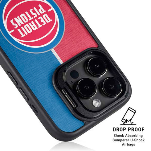 NBA Detroit Pistons Canvas iPhone 14 Pro Kickstand Case