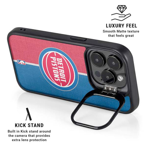 NBA Detroit Pistons Canvas iPhone 14 Pro Max Kickstand Case