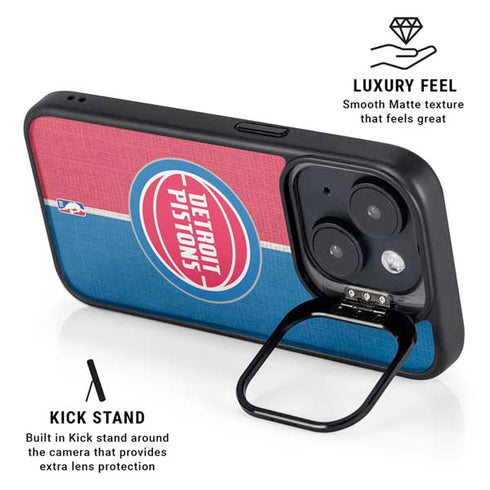 NBA Detroit Pistons Canvas iPhone 15 Kickstand Case