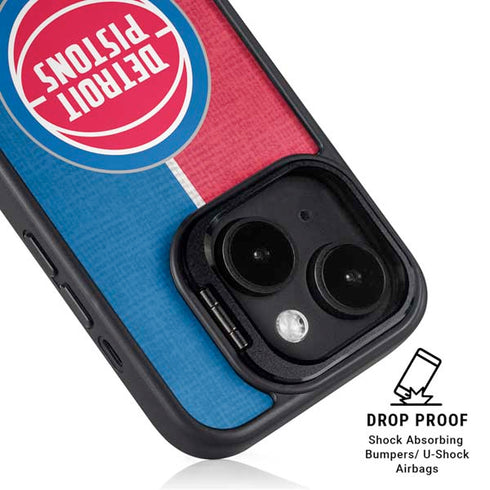 NBA Detroit Pistons Canvas iPhone 15 Kickstand Case