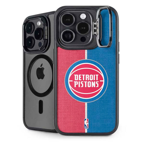 NBA Detroit Pistons Canvas iPhone 15 Pro Kickstand Case