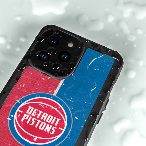 NBA Detroit Pistons Canvas iPhone 15 Pro Waterproof Case