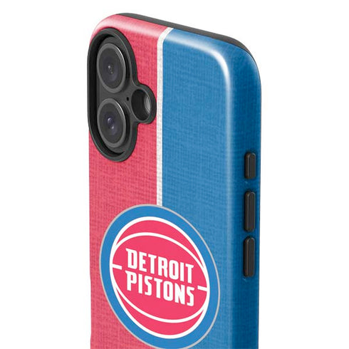 NBA Detroit Pistons Canvas iPhone 16 Impact Case