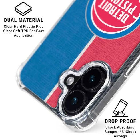 NBA Detroit Pistons Canvas iPhone 16 MagSafe Case
