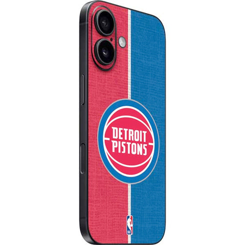 NBA Detroit Pistons Canvas iPhone 16 Plus Skin