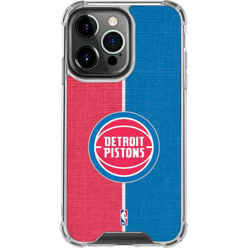 NBA Detroit Pistons Canvas iPhone 16 Pro Clear Case