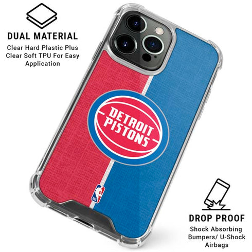 NBA Detroit Pistons Canvas iPhone 16 Pro Clear Case