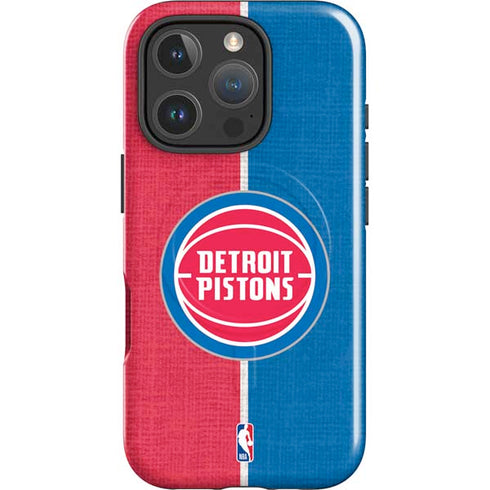 NBA Detroit Pistons Canvas iPhone 16 Pro Magsafe Impact Case