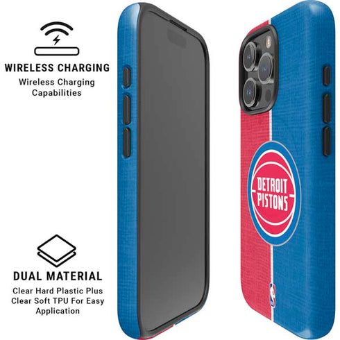 NBA Detroit Pistons Canvas iPhone 16 Pro Magsafe Impact Case
