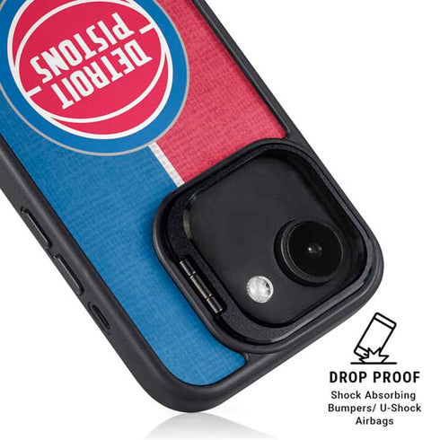 NBA Detroit Pistons Canvas iPhone 16e Kickstand Case