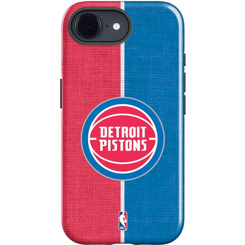 NBA Detroit Pistons Canvas iPhone 16e Impact Case