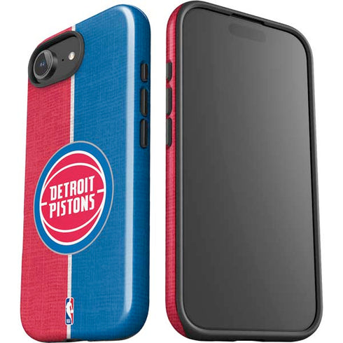 NBA Detroit Pistons Canvas iPhone 16e Impact Case