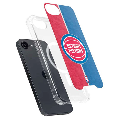 NBA Detroit Pistons Canvas iPhone 16e MagSafe Case