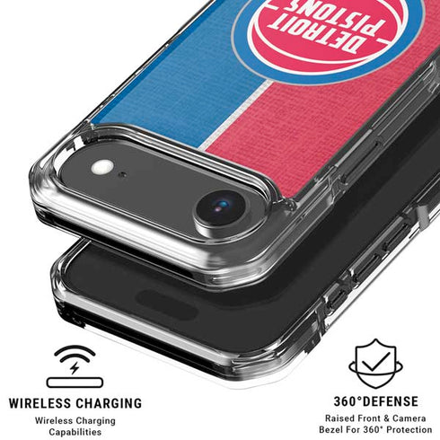 NBA Detroit Pistons Canvas iPhone 17 Air Clear Case