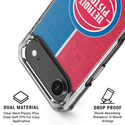 NBA Detroit Pistons Canvas iPhone 17 Air Clear Case