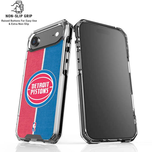 NBA Detroit Pistons Canvas iPhone 17 Air Clear Case