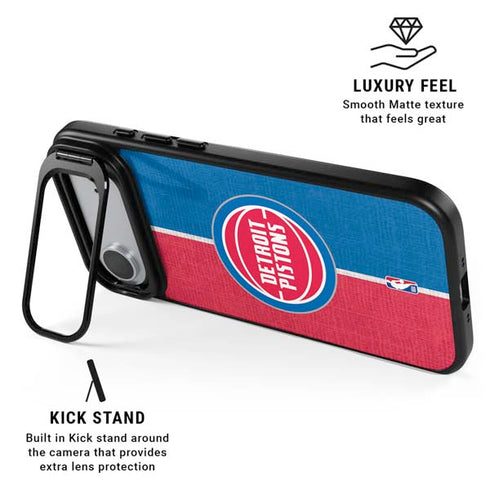 NBA Detroit Pistons Canvas iPhone 17 Air Kickstand Case