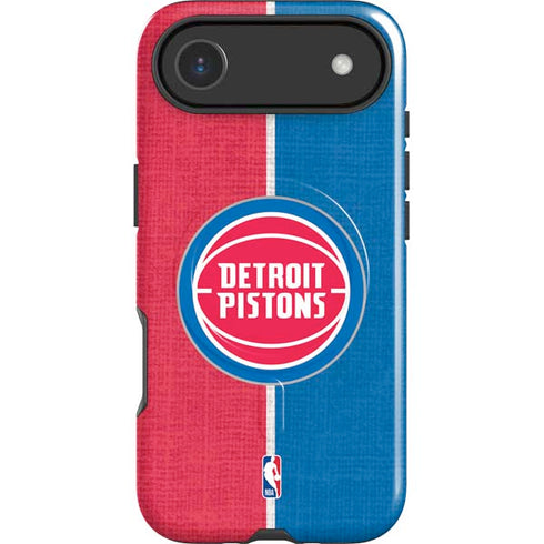 NBA Detroit Pistons Canvas iPhone 17 Air Magsafe Impact Case
