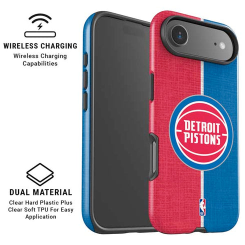 NBA Detroit Pistons Canvas iPhone 17 Air Magsafe Impact Case