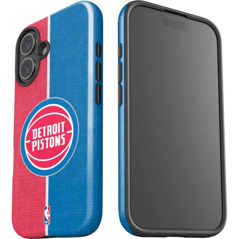 NBA Detroit Pistons Canvas iPhone 17 Impact Case