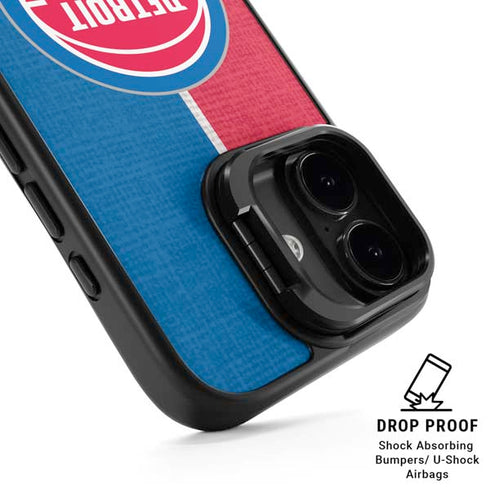 NBA Detroit Pistons Canvas iPhone 17 Kickstand Case
