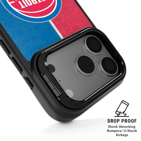 NBA Detroit Pistons Canvas iPhone 17 Pro Kickstand Case