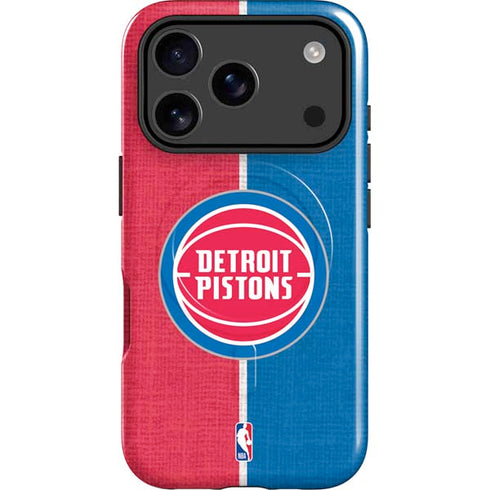 NBA Detroit Pistons Canvas iPhone 17 Pro Max Magsafe Impact Case