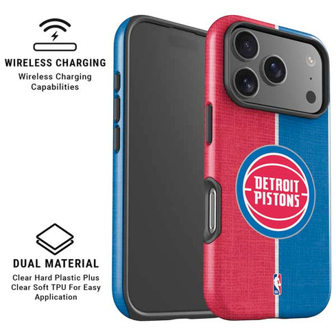 NBA Detroit Pistons Canvas iPhone 17 Pro Max Magsafe Impact Case