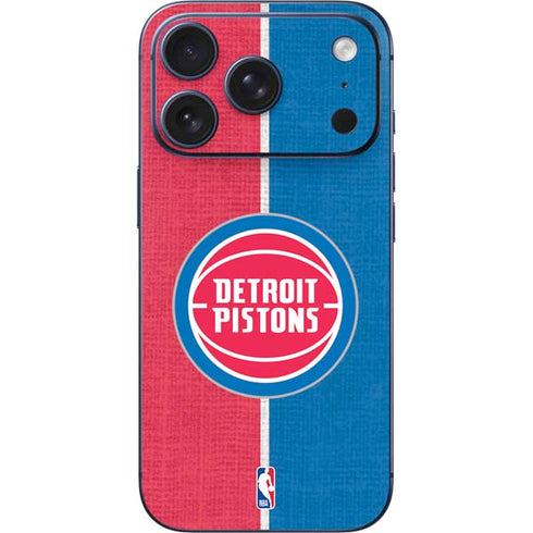 NBA Detroit Pistons Canvas iPhone 17 Pro Max Skin