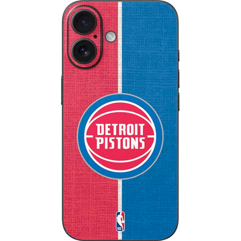 NBA Detroit Pistons Canvas iPhone 17 Skin
