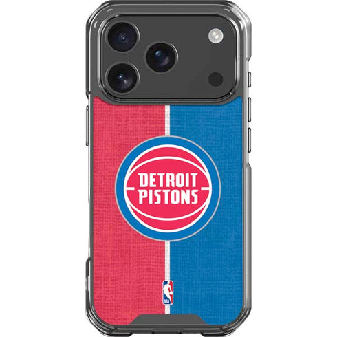 NBA Detroit Pistons Canvas iPhone 18 Pro Clear Case