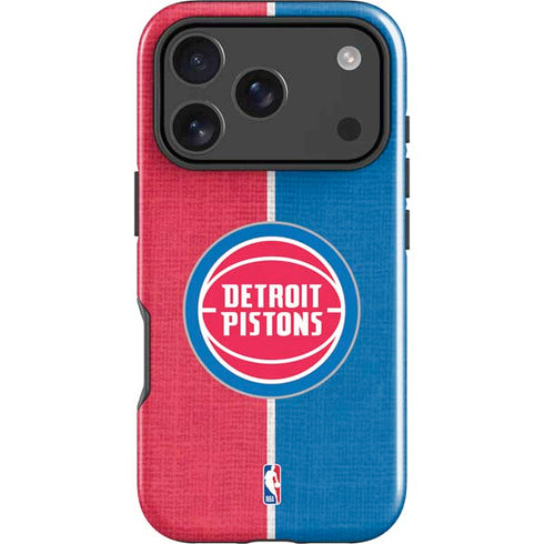 NBA Detroit Pistons Canvas iPhone 18 Pro Impact Case