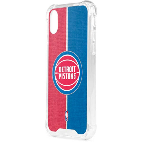 NBA Detroit Pistons Canvas iPhone XS Clear Case