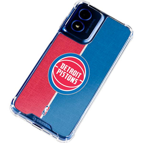 NBA Detroit Pistons Canvas Moto G 5G (2024) Clear Case