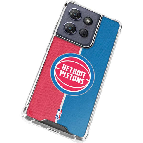 NBA Detroit Pistons Canvas Moto G Play 5G (2025) Clear Case