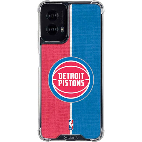 NBA Detroit Pistons Canvas Moto G Power 5G (2024) Clear Case