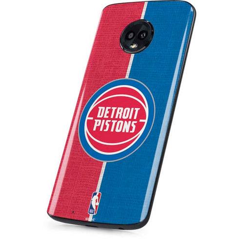 NBA Detroit Pistons Canvas Moto G6 Skin