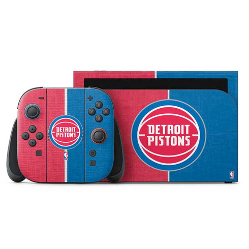 NBA Detroit Pistons Canvas Nintendo Skins