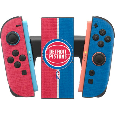 NBA Detroit Pistons Canvas Nintendo Switch 2 (2025) Joy-Con Controller Skin
