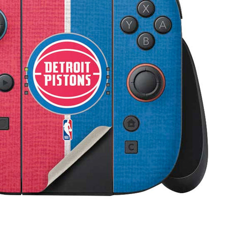 NBA Detroit Pistons Canvas Nintendo Switch 2 (2025) Joy-Con Controller Skin