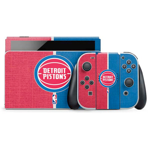 NBA Detroit Pistons Canvas Nintendo Skins