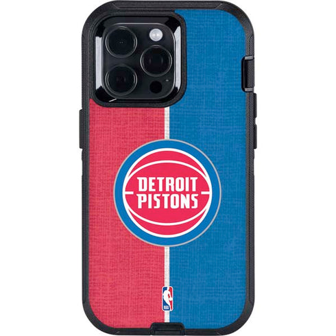 NBA Detroit Pistons Canvas Otterbox Defender iPhone Skin